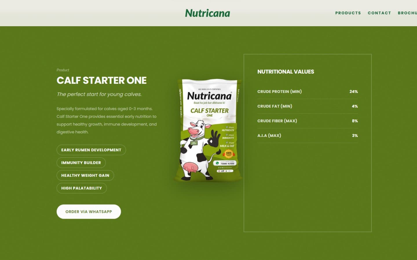 Nutricana Feed — Product detail page