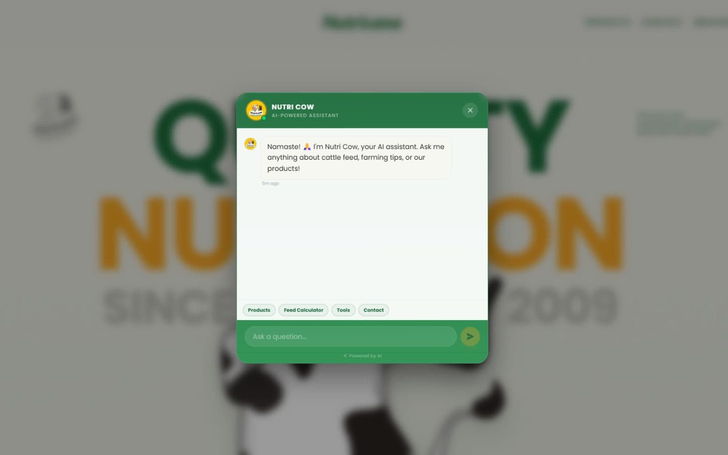 Nutricana Feed — Nutri-Cow AI assistant