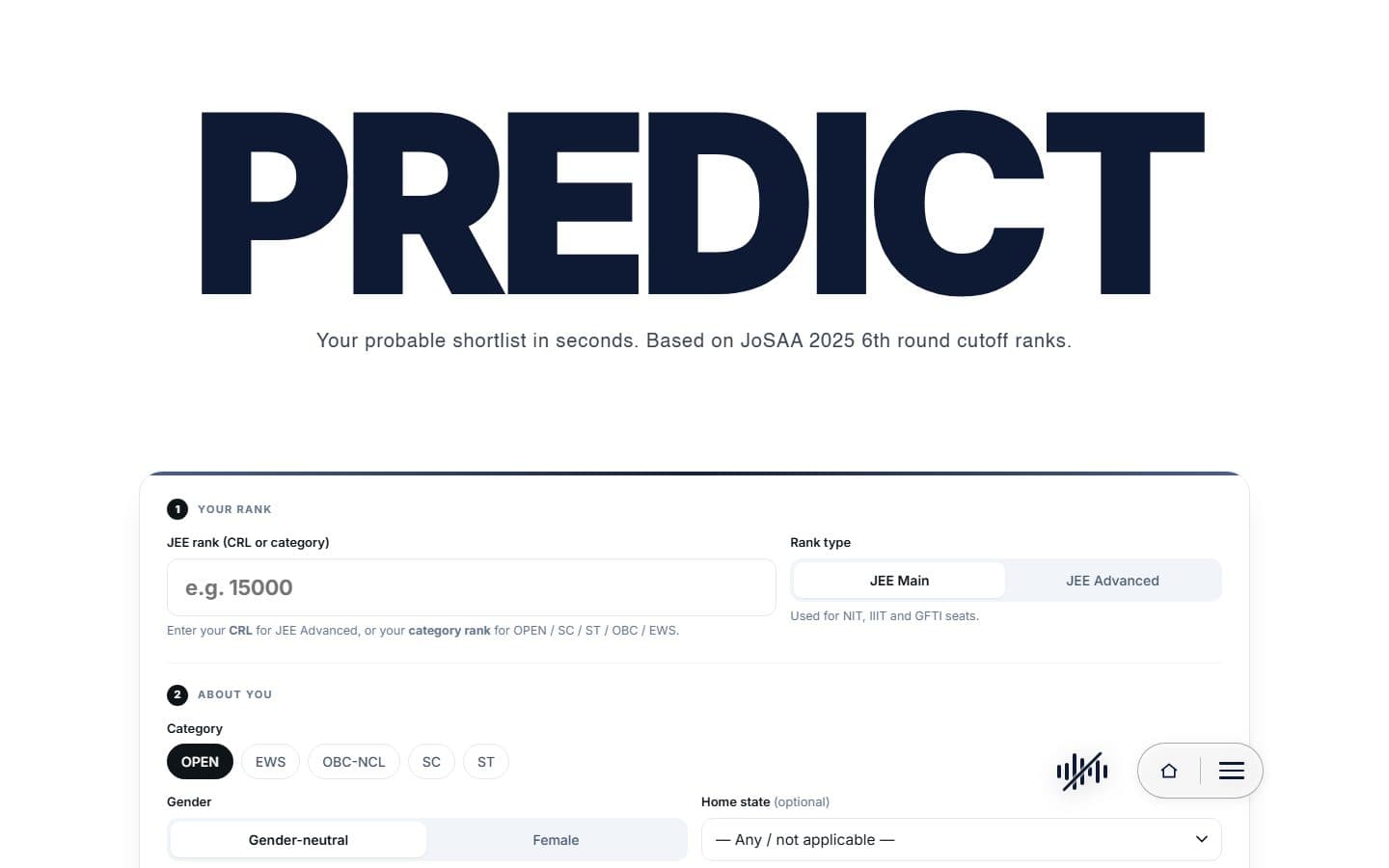 Maths with Vipul Sir — College Predictor