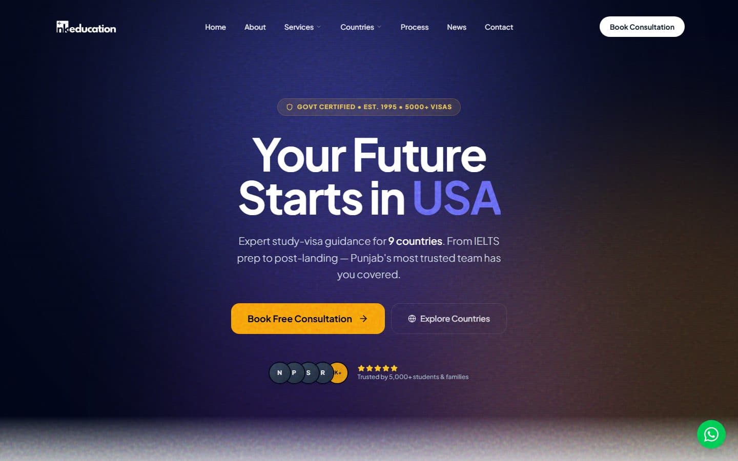 NK Education — case study preview