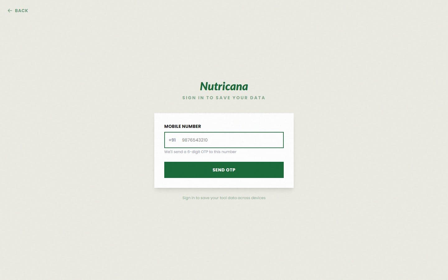 Nutricana Feed — Dealer portal