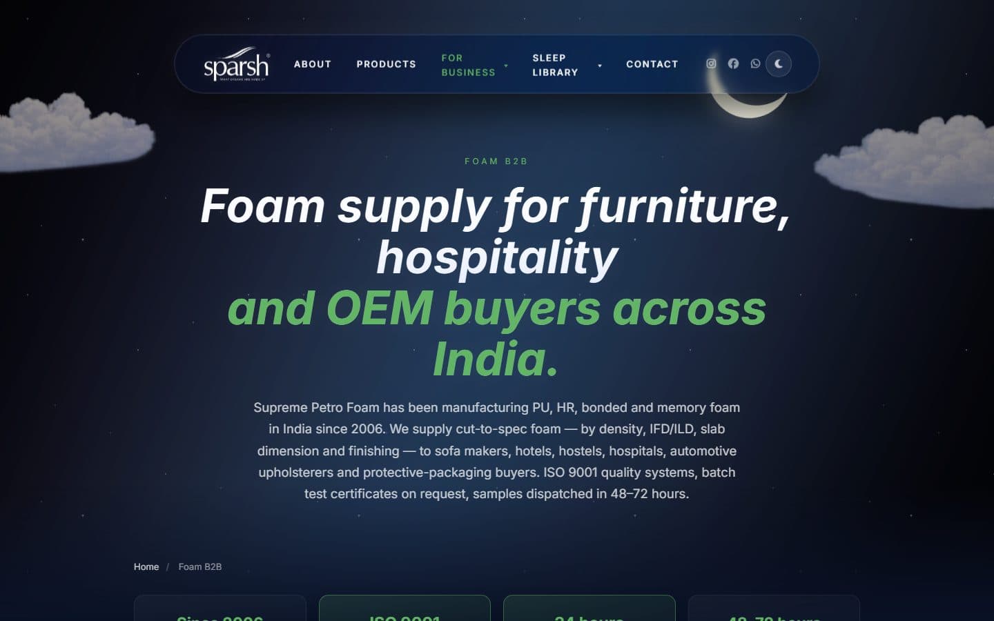 Sparsh Mattress — Foam B2B